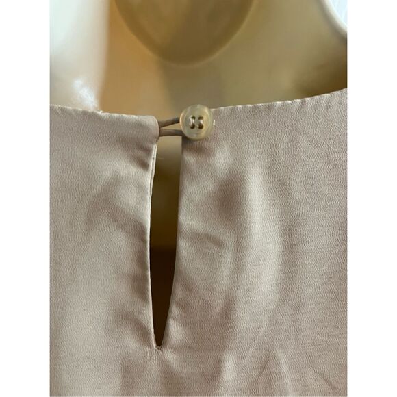 Kim Rogers Signature Tan Round Neck Blouse Women’s Size Medium Office Profession - Picture 4 of 5